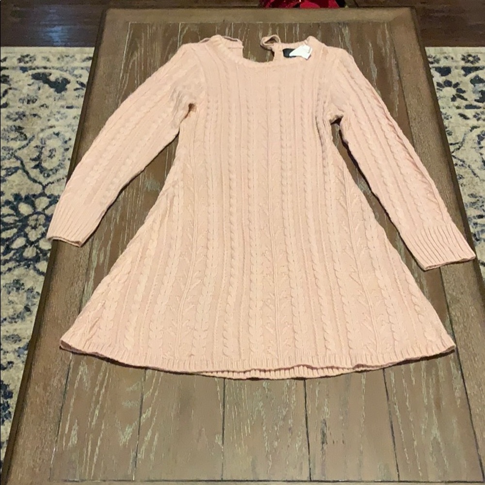 Pale pink sweater dress